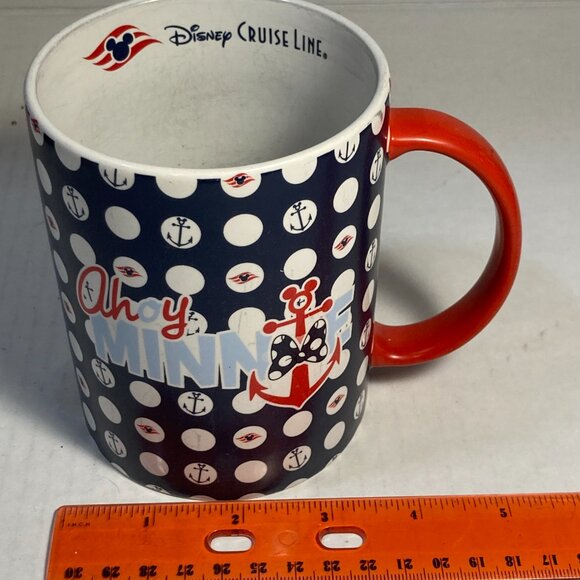 Vintage Disney Cruise Line DCL Minnie Mouse Ceramic Coffee Mug Cup Sailor Ahoy - Picture 9 of 14